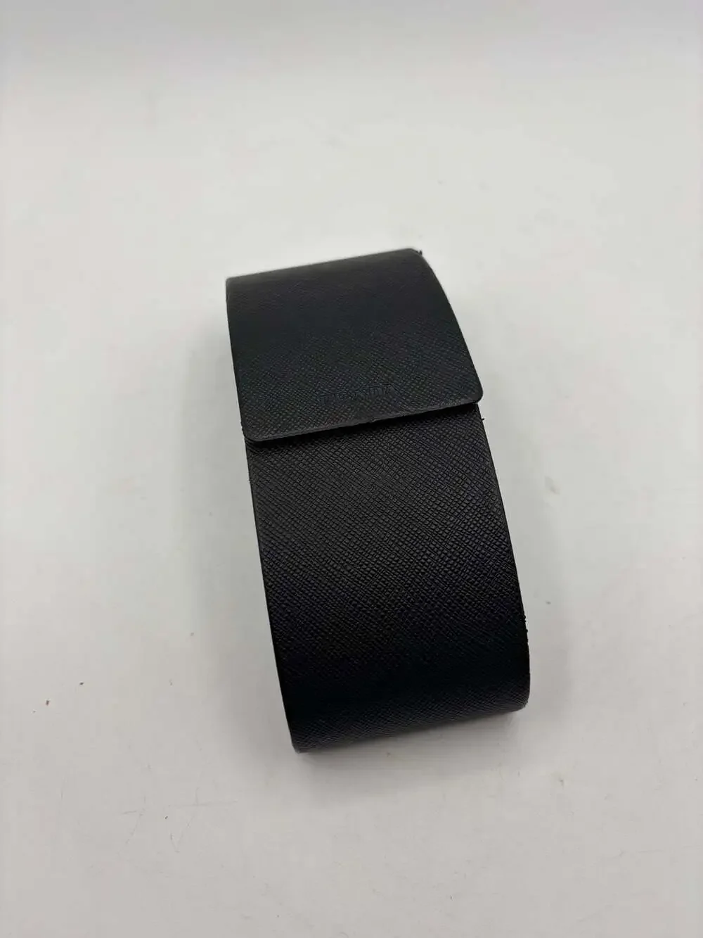 Prada Black Saffiano Leather Magnetic Eyeglass/Sunglasses Case